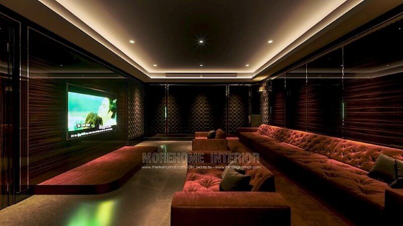 Mẫu thiết kế nội thất phòng chiếu phim sang trọng cho biệt thự cao cấp ở hải phòng